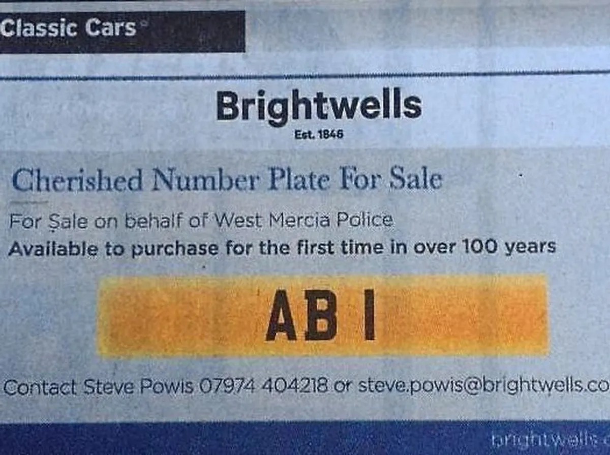 AB 1 advert in Brightwells auction